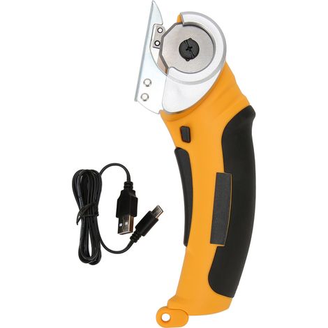 Ciseaux électriques sans fil ergonomiques, mini cutter rotatif avec verrouillage de sécurité pour tapis et moquettes (1/5)