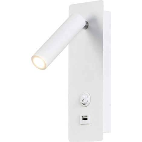 Appliques Murales Chambre LED Appliques Murales Intérieur Escaliers Appliques Tête de Lit Commutateurs/LED 3W COB/Couloir Garage Hôtel 360 Degrés Pivotant Blanc 3000K (1/5)