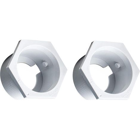 6-500-00 Lot de 2 raccords muraux universels pour nettoyeurs de piscine (UWF) - Pièce de rechange exacte pour les nettoyeurs de piscine Polaris 480, 380, 360, 280, 180, 165, 65 et Turtle (1/5)