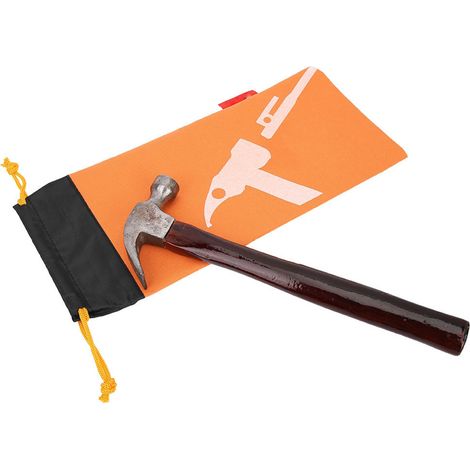 Zelt Camping Zeltpflockhammer Nagelbeutel Schwarzer Heringe Nägel Aufbewahrungsbeutel (orange) (1/5)