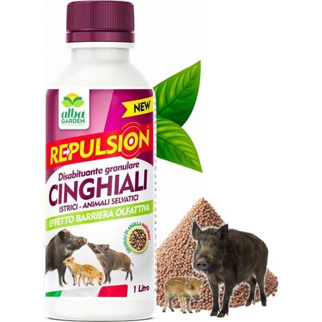Disabituante Repellente Cinghiali Granulare Barriera Olfattiva Naturale per Allontanare Animali Selvatici Molesti x 1 Lt (1/5)