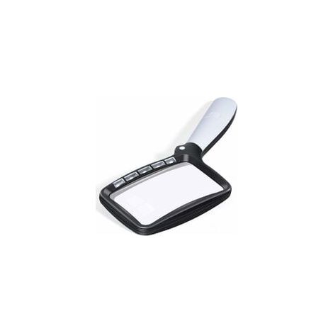 Loupe de lecture rectangulaire avec 5 lumières à LED, 2 modes d’intensité et grossissement 2x pour personnes âgées ou avec une mauvaise vue,Lecture Inspection Hobby Artisanat Horlogerie Pièces (1/5)