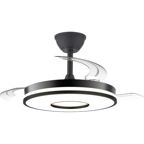 Ventilador LED aspas retráctiles Bond Negro 48W