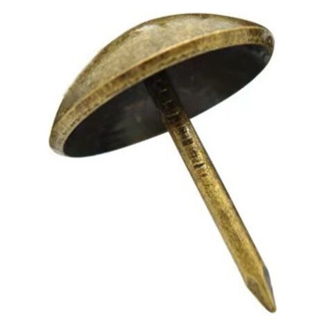 Sollbry 200 Pièces Clous de Tapissier, Clous Ameublement Décoratifs, Punaises de Tapisserie, Clous de Meubles en Laiton Antique pour Fauteuil Canapé Meuble Objets en Bois - 11x17 mm