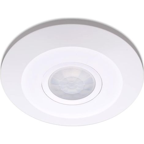 Détecteur de Mouvement Plafond Infrarouge Intérieur Blanc pour Éclairage - Distance Détection 6 m en Champ Libre - Angle 360° (1/4)