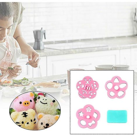 Moule à boulettes de riz, shaker, outil à sushis pour exprimer ses expressions faciales, cadeau fait main (1/4)
