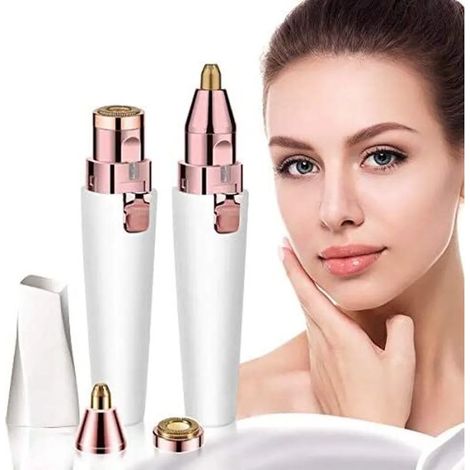 Épilateur facial pour femmes, rasoir électrique USB 2 en 1 pour sourcils, tondeuse à sourcils indolore pour femmes (1/5)