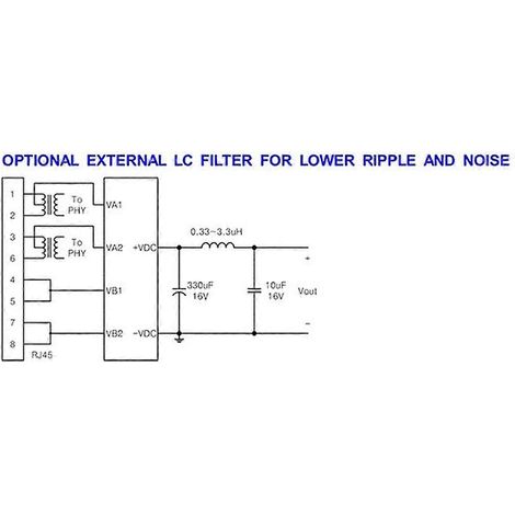 Pm1202 V2.0 20W 12V 2A Module Poe embarqué isolé à broches conforme à la norme IEEE802.3 /at Prend en charge 100m (1/5)