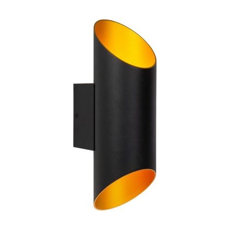 Applique nera a tubo in metallo QUIRIJN 1xG9 40W Lucide