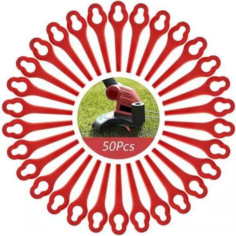 Ecleanfy - Lot de 50 Lames compatible pour Ferrex Aldi Far 20-i Coupe Bordure, lames de rechange pour Coupe Bordure sans fil Ferrex L95(13×8mm) (1/3)