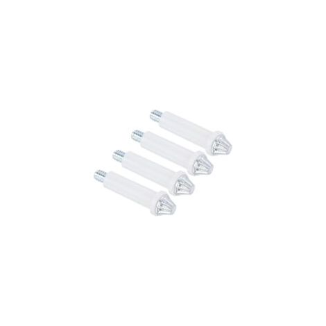 Set di 4 pezzi per ferramenta per porte a soffietto doppie – Kit di riparazione per ante scorrevoli di armadi, porte a soffietto – Argento-Crezuo