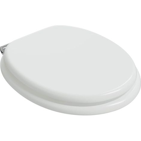 vidaXL Soft-Close Toilet Seat 2 pcs White 44 x 38 cm MDF board
