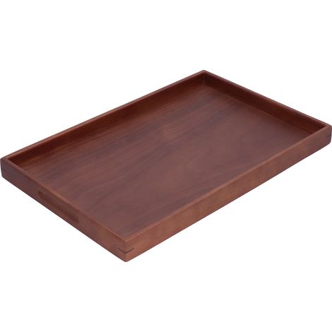 Plateau rectangulaire en noyer, service à thé, assiette de rangement pour tasses à thé, plateau à fruits pour la maison et le bureau, thé, fruits (1/5)