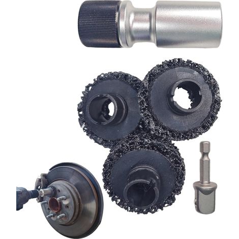 Outil de Nettoyage de moyeu de Frein - Outil de Nettoyage de la Rouille - Outil Multifonction pour enlever la Rouille de la tête d'essieu de Roue pour Voiture, Moto, Automobile, Garage (1/5)