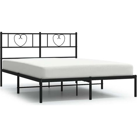 Maison Exclusive - Giroletto con Testiera in Metallo Nero 150x200 cm
