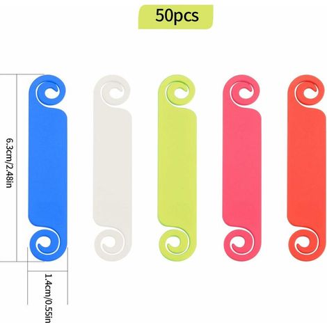 50 Pack Cable Marker Labels, Multicolor Cable Labels for Wire Marking, Marking System, Cable Management. (1/5)