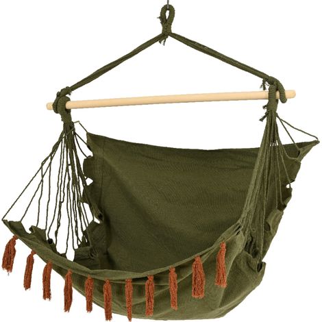 POLTRONA PENSILE 130X100CM VERDE CON SUPPORTO. (1/2)