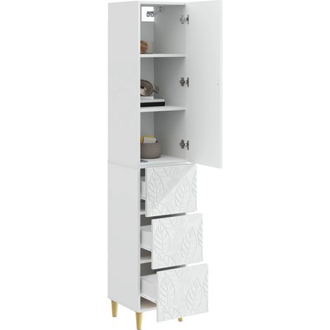 Set di armadi 2 pz Bianco Lucido 33 x 34,5 x 90 cm DAS252253 (1/5)