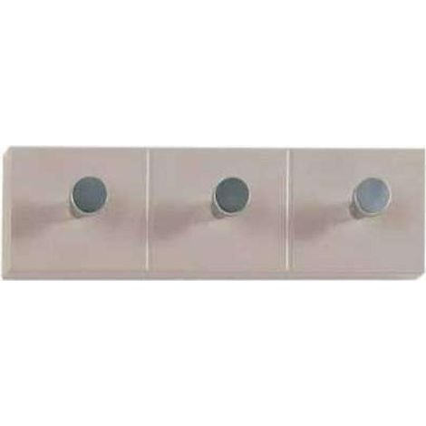 Percha mod. 247 de pared moderna 3 colgadores varios colores a elegir 10 cm(alto)33 cm(ancho)4 cm(largo) Color Mogano (1/3)