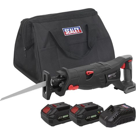 Sealey Premier SV20 Series Brushless Cordless Reciprocating Saw 20V 4Ah Kit - 2 Batteries CP20VRSXKIT (1/2)