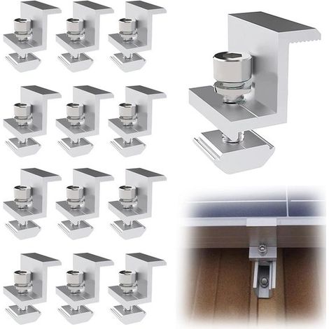 12-teiliges Set Solarmodulhalterungen – Z-Winkel-Montage für Flachdächer – Preiswert und langlebig (1/5)