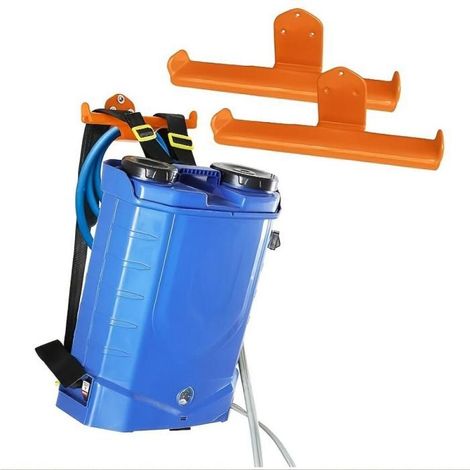 Lot de 2 supports muraux pour souffleur à dos, pulvérisateur à dos, désherbeur, accessoires entretien pelouse et garage (1/4)