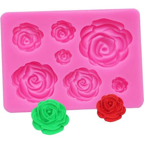Moule en silicone 3D pour la décoration de gâteaux, moule en forme de rose (1/3)