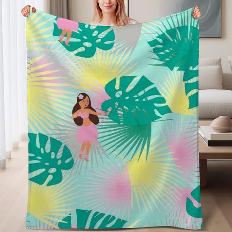 Couverture de lit en polaire, jeté doux et chaud pour le printemps, légère et luxueuse en microfibre de polyester, décoration pour chambre et salon, cadeau adapté pour hommes et femmes,6080 pouces (1/4)