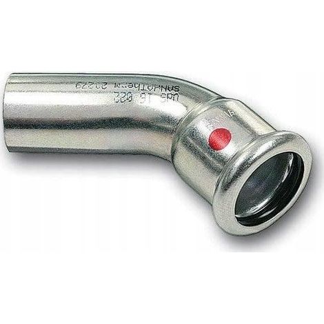 Sanha Rohrbogen aus Stahl 45 Grad 108 mm