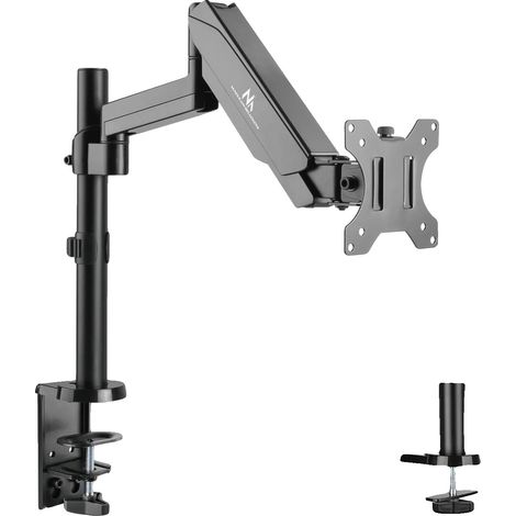 Soporte para monitor, resorte de gas, diseño ergonómico, negro. (1/5)