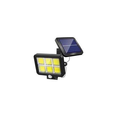 Lampe Solaire Extérieur Puissante avec Détecteur de Mouvement 120 LED Étanche Blanc Éclairage Lumières Solaires pour Jardin Terrasse Patio Porte Parking Lumière de Sécurité Cordon de 5 m