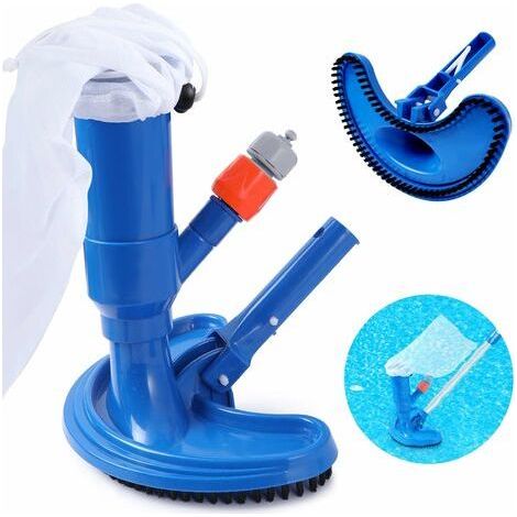 Aspirateur Piscine Hors Sol, Aspirateur Nettoyage Piscine Portable avec Sac Sable y Brosse, Piscine Accessoire pour Bassine Étang Fontaine(sans Tige) (1/5)