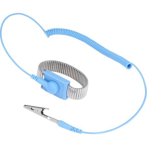 Dragonne antistatique ESD, bracelet métallique de mise à la terre, fil de 1.8m de Long pour la couleur de l'atelier (1/5)