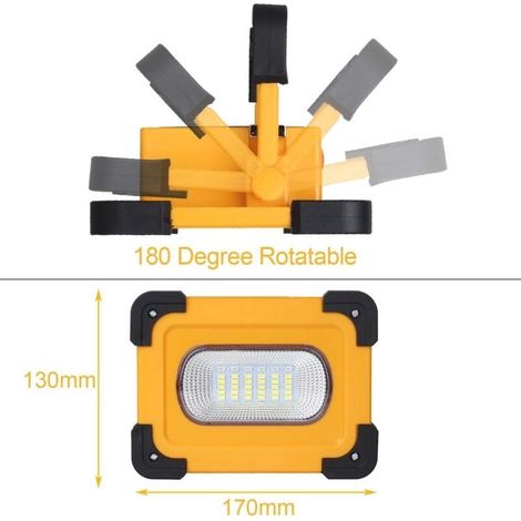 Lampe de camping à charge solaire clignotante d'urgence LED lampe de camping pliante portable 60W jaune USB + lampe de jardin solaire d'urgence clignotante (1/5)