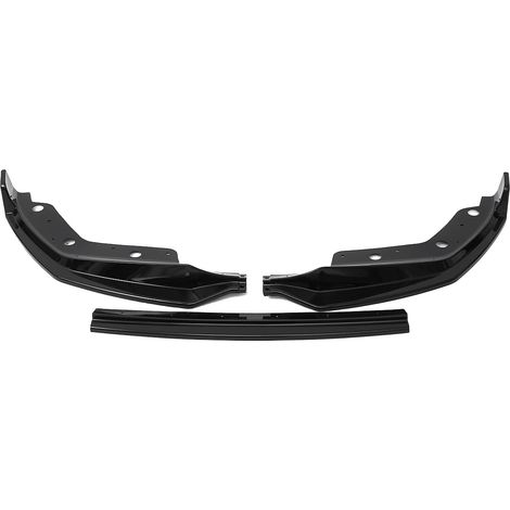 Spoiler delantero, material de alta calidad, fácil instalación, negro brillante. (1/2)