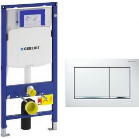 Bastidor DuoFix 320 + Placa de accionamiento Sigma 30 blanco cromado brillante (SETUP320-PRO7)