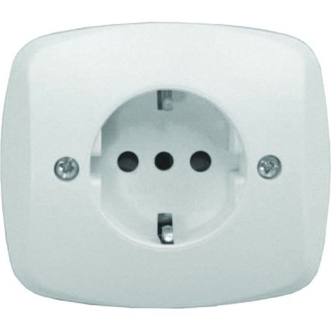 Placca presa schuko 16A+T Venus mm 76x76 (1820.D) - MARLANVIL - 10 pz