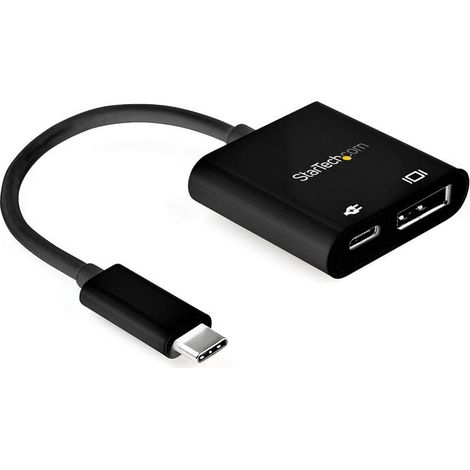 StarTech.com Cable de 1m USB-C a DisplayPort 1.4 HBR3 con Entrega de Alimentación PD de 60W - Convertidor Adaptador de Vídeo USB Tipo C 8K60Hz/4K120Hz - Compatible Thunderbolt 3 (1/4)