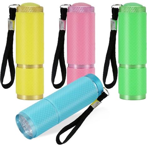 Set mit 4 Mini-LED-Taschenlampen, ideal zum Campen, Lesen, Spazierengehen, Wandern und für die Arbeit.