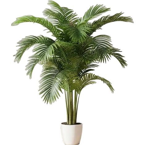 Palmera artificial, diseño realista, decoración de interiores, verde militar. (1/2)
