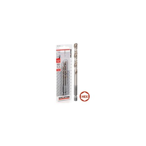 Brocas para metal HSS Ø 4-5-6 mm - 3 piezas KREATOR