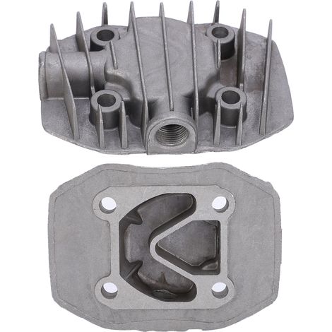 Deux petits dissipateurs thermiques en alliage d'aluminium 2,5/3P pour culasses de compresseur d'air, 48 mm × 62 mm.