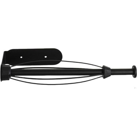 Porte-Serviettes en Papier Amortisseur Acier Inoxydable 304, Support de Film Plastique Cuisine sans Perforation, Rouleau antidérapant et antirouille, Fil Noir Noir, épaisse 1,7 mm d'épaisseur (1/5)