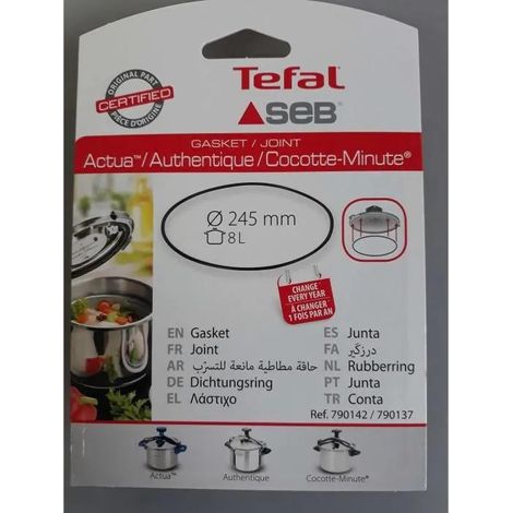 Guarnizione coperchio tefal nero 245 mm gomma