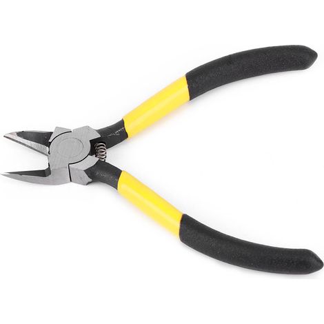 Pince coupante diagonale en acier au carbone haute résistance, 2 couleurs, poignée antidérapante, ressort de rappel, 12,7 cm (5 pouces) pour plastique (1/5)