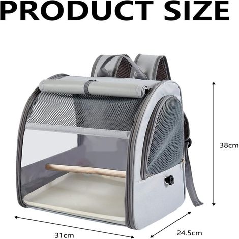 Mochila portátil para pájaros, animales pequeños, loros, palomas, etc. Mochila de poliéster Xuanfeng para uso en exteriores, de gran capacidad. (1/5)