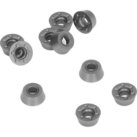 10 plaquettes de tournage carbure réversibles revêtues pour fraisage bois outils CNC tour RDMT1204-MOE (1/5)