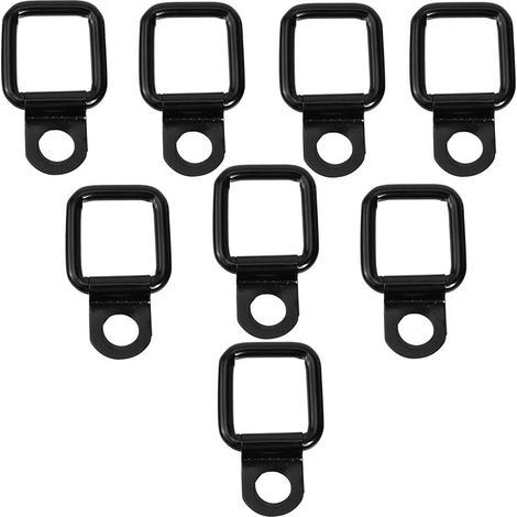 Lot de 8 Anneau Arrimage, Crochet D Remorque en Acier Inoxydable - Portant 200 Kg - Anneau de Fixation Anneaux d'arrimage en D pour Remorques, Voitures, Camions (1/5)