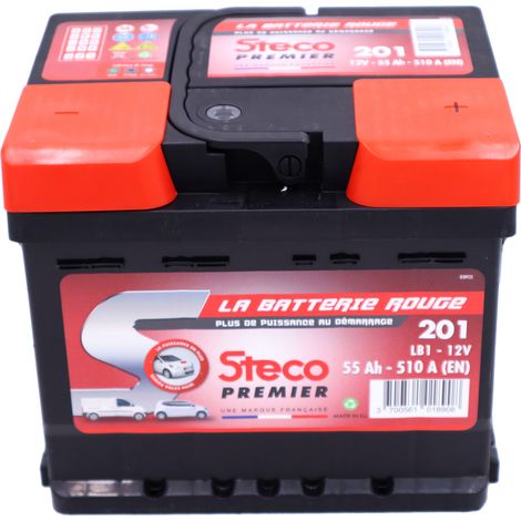 Batterie 12V 55Ah 510A 207x175x175 mm Steco premier stecopower - 201