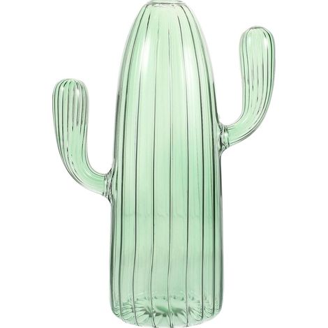 Vase en Verre pour Plantes Hydroponiques de Cactus Décor de Table Vert Jardinière Hydroponique de Bureau Vase à Cactus 1 Pièce pour Décoration Intérieure (1/5)